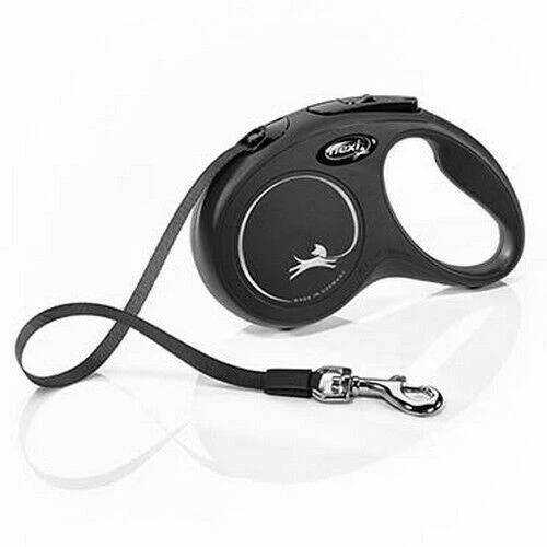 Flexi New Classic L Gurtleine - 5m, Schwarz (02805-84)