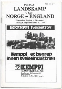 1981 Norway v England Under 21 International Friendly Programme - Picture 1 of 1