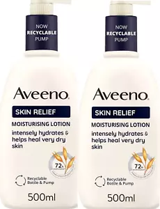3 x Aveeno - Skin Relief Lotion - With Triple Oat & Shea Butter - 500 ml - Picture 1 of 9