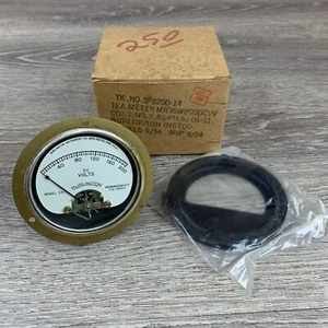Medidor de calibre de voltios Burlington modelo 331 D.C. 0-200 voltios como fabricante original medidor vintage - Imagen 1 de 10