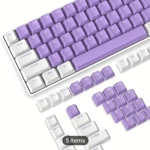 PBT Keycaps 104 Keys OEM Profile Double-Shot Full Keycap Set ANSI ISO Layout For - Photo 1/5