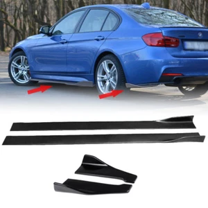 86' Side Skirt Extension Lip Rear Splitter Corner Apron For BMW 3 Series F30 E90 - Picture 1 of 24