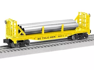 2024 LIONEL 2428030 ACERO BELÉN COCHE PLANO CON MAMPAROS + CARGA DE TUBERÍA nuevo en t - Imagen 1 de 1