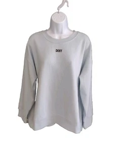 DKNY Sweatshirt Women's Size XXL Soft Long Sleeve Blue Fleece Lined Pullover - Picture 1 of 6