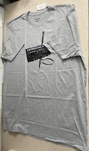 Banana Republic Mens Size XXL Gray Short Sleeve T-shirt Mixtape NWT Cotton Tee