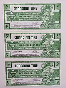 Canadian Tire Notes, Five Cent, 2008: # 0320295085, 0311754053, 0309360626 - Picture 1 of 3