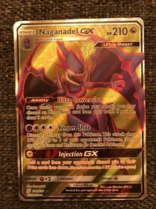 Pokemon Naganadel Gx Full Art SM Unified Minds 230/236 Pack Fresh Ultra Rare - Picture 1 of 2