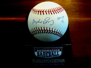 GAYLORD PERRY HOF 91 GIANT RANGER YANKEE SIGNED AUTO BASEBALL & CARD TRISTAR GEM - Picture 1 of 5
