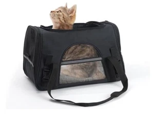 Pet Dog /Small Cat Carrier Soft Sided Comfort Bag Travel Case Airline Approved - Picture 1 of 8