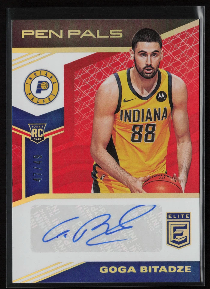 Goga Bitadze 2019-20 Donruss Elite #PP-GGB Pen Pals RC Auto Red /49 - Image 1 of 2