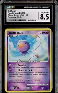 2008 Pokemon Stormfront #58/100 Drifloon Reverse Holo CGC 8.5 NM-MT+ & Bonus - Picture 1 of 2