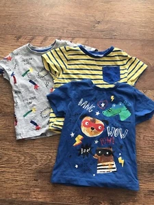 Boots Mini Club 18-24 Tops Tshirts Space Dog Striped Bundle - Picture 1 of 6