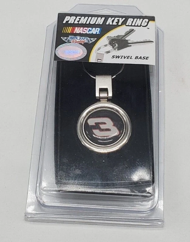 DALE EARNHARDT SR. #3 PREMIUM SWIVEL BASE KEY RING; NIP  - Image 1 of 2