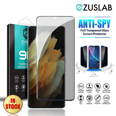 For Samsung Galaxy S22 S21 S20 FE Ultra Plus S10 Privacy Glass Screen Protector • 9.95$