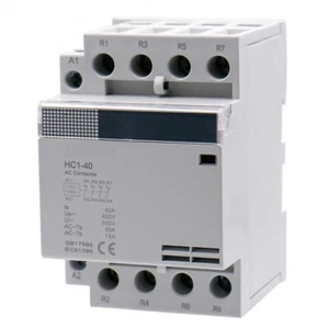 40AMP Lighting Contactor 4 Pole 30Amp N/O Coil 120VAC 30A, 50A 40a Normally Open - Picture 1 of 2