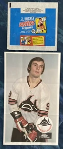 1974-75 o-pee-chee WHA Poster & wrapper Marc Tardif Los Angeles Sharks - Picture 1 of 2