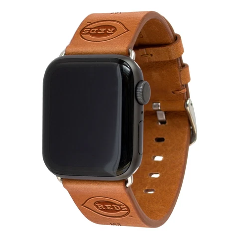 Cincinnati Reds Premium Leather Apple Compatible Watch Band Cover