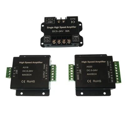 DC5V 12V 24V LED Amplifier High speed Single Color RGB Repeater for led srips - Image 1 of 4