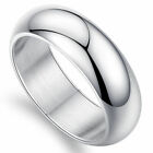 Stainless Steel Mens/Womens Smooth Band Gold Filled Wedding Party Ring Size 5-13