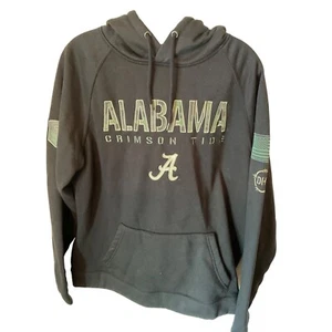 Felpa con cappuccio uomo Alabama Crimson Tide Colosseum L nera bandiera mimetica - Foto 1 di 4