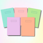 A4 Notebook Pastel Card Cover Exercise Books (Pack of 1, 5 and 10)-80pages,ruled