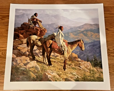 Impresión artística de Howard Terpning "En el borde del mundo" Foto 1 de 4