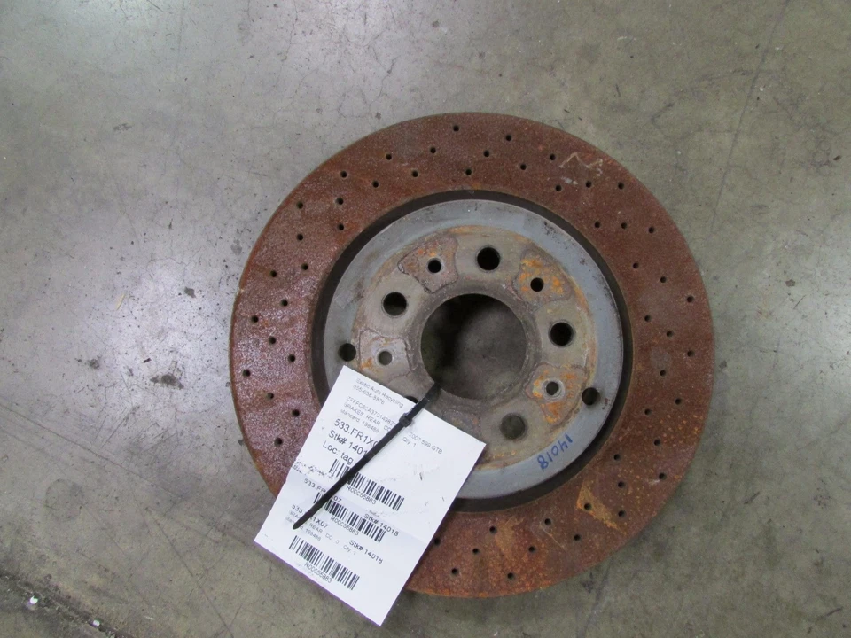 Ferrari 599 GTB, 612 Scaglietti, disco de freno trasero estándar, usado, P/N 198488 Foto 1 de 4