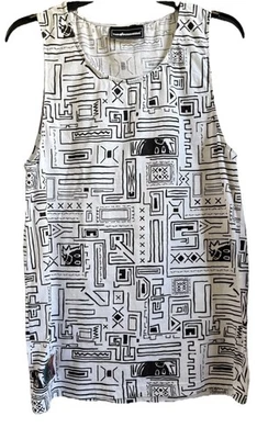 The Hundreds Men's Black and White Abstract /Geometric BombTank Top Size M - Image 1 of 4
