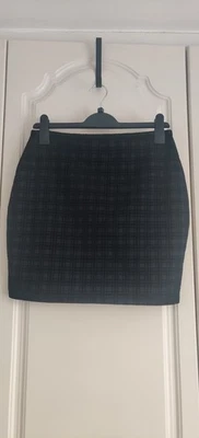 Innocence Women's Black Velvet Checkered Mini Skirt, Size 12 - Image 1 of 4