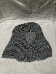 Vintage Medieval Chainmail Hood Coif Butted metal Steel Renaissance Reenactment - Picture 1 of 7