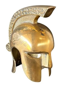 Vintage Regency Solid Brass Gladiator Helmet Spartan Roman Warrior Rare Collect - Bild 1 von 10