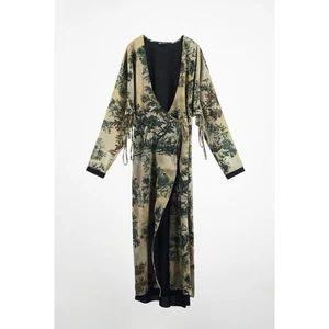 Zara Limited Edition Printed Floral Japanese Oriental Kimono Size S Bloggers - Picture 1 of 11