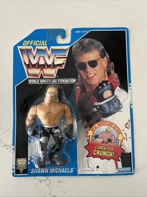 Vintage Wrestler WWF Shawn Michaels w/Conceited Crunch NOC 1994 Hasbro SEALED - Image 1 of 4
