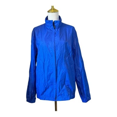 Chaqueta Abrigo de Lluvia DKNY Jeans Azul Vibrante Rompevientos Grande L Foto 1 de 4