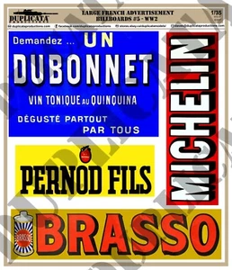 Diorama Accessory - 1/35 Large French Advertisement Billboards #5  - WW2 - Picture 1 of 3