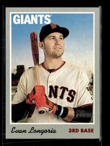 2019 Topps Heritage Evan Longoria San Francisco Giants #42 2 Card Lot - Picture 1 of 2