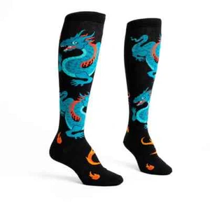 Calcetines hasta la rodilla You Are Fire para mujer talla 9-11 calcetín It To Me dragón moda nuevos - Imagen 1 de 4