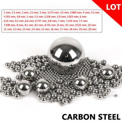 Cuscinetti a sfera di precisione da 1 mm a 20 mm sfere in acciaio al carbonio massiccio sfere in acciaio dolce - Immagine 1 di 4