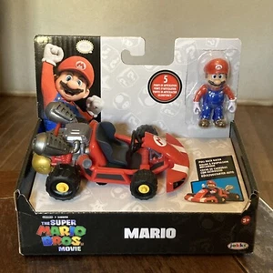 Super Mario Bros Movie Pull Back Toy Racer Kart New Figure 2023 - Picture 1 of 3