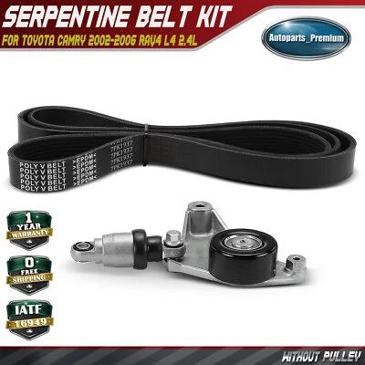 2x Kit de Componentes de Acionamento por Correia Serpentine para Toyota Camry 2002-2006 RAV4 L4 2.4L - Imagem 1 de 4
