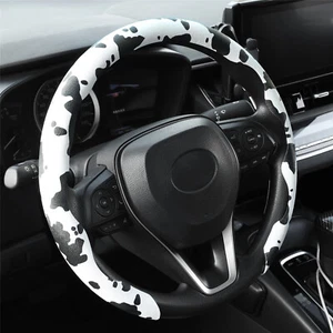 Cubierta Volante Coche Estampado Vaca Interior Auto Accesorios Universal D - Imagen 1 de 7