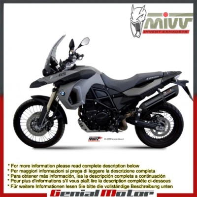 Silenciador de escape Mivv Suono negro acero inoxidable para BMW F 800 GS 2008 > 2018 Foto 1 de 4