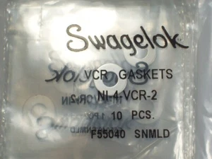 10- Swagelok Nickel VCR Silver Plated Gaskets, NI-4-VCR-2 - Picture 1 of 2