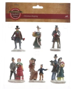 Christmas Villages - Set Of 6 Christmas Resin Figures - G88 - Picture 1 of 2