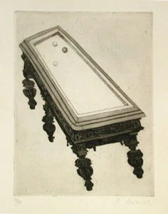 Rudolf SCHÖNWALD, Billard - Radierung - Bild 1 von 1