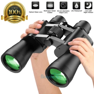 180x100 Military Zoom Powerful Binoculars Day/Low Night Handheld Telescope +Case - Picture 1 of 18