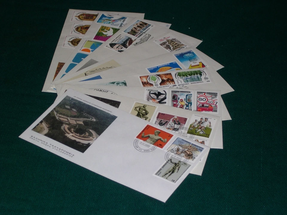 Greece 1986 year set official FDC's. - Image 1 of 1