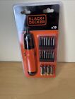 BLACK & DECKER Cordless Screwdriver  A7073-  19 Piece Battery  Screwdriver  New