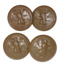 Lot of 4 Rare USGI WW2 WAC Walking Eagle Brown Overcoat Buttons Four Pack