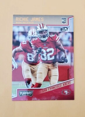 2018 Panini Playoff 3rd Down 25/25 Richie James #266 Rookie RC Last Print SSP  - Image 1 of 4